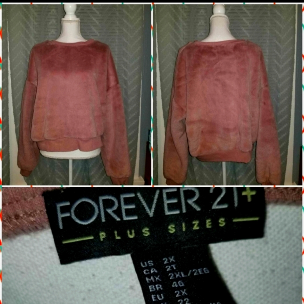 Extra furry pullover sweatshirt